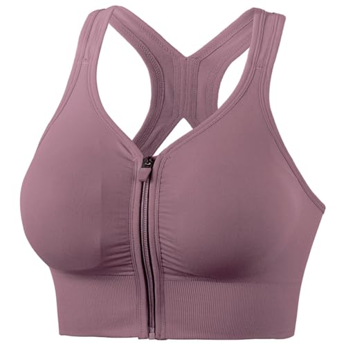 Bras Womens Zip Up Back Criss Cross Comfy Bra Solid Color Wireless