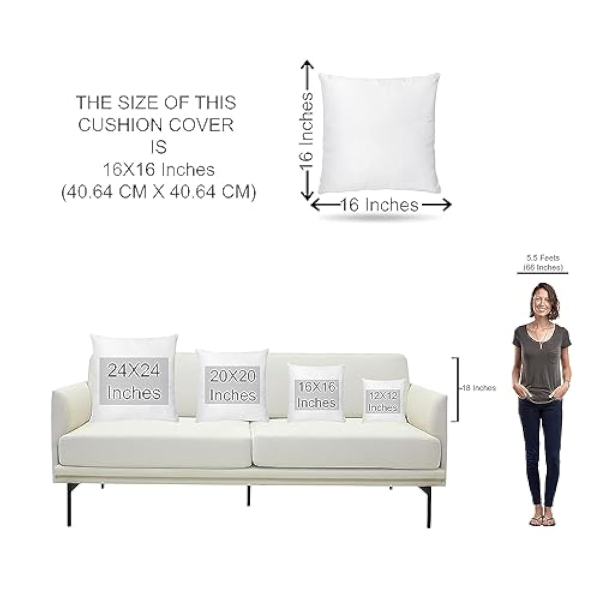 Set of 2 Digital Printed Cushion Covers with Zip Closure