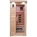 Produktbild Dewello® Infrarotkabine Infrarotsauna Windsor 90cm x 90cm für 1-2 Personen aus Hemlock Holz mit Keramikstrahler, Bodenstrahler, LED-Farblicht, Bluetooth, FM,MP3,USB