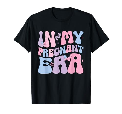 in My Pregnant Era Groovy Pregnant Pregnancy Women T-Shirt