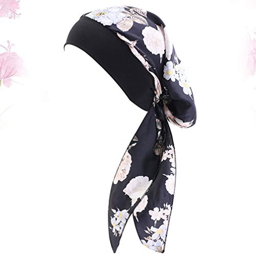 KESYOO Envoltório da Cabeça Do Turbante Cachecol Chiffon Elástico de Cauda Longa Headwraps Cabelo Lo