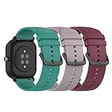 [Materiale Premium]: Il cinturino è realizzato in silicone di alta qualità, morbido, setoso, delicato sulla pelle, resistente al calore, resistente all'usura, confortevole, leggero, traspirante e resistente al sudore, facile da usare, non irritante per la pelle.
