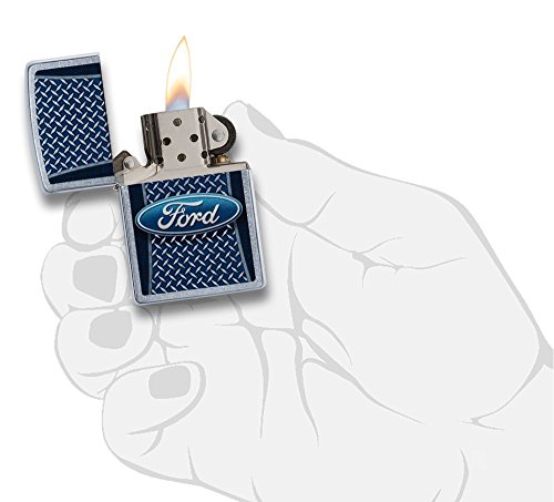 Encendedor Zippo Ford Street Chrome Metal miniatura 6