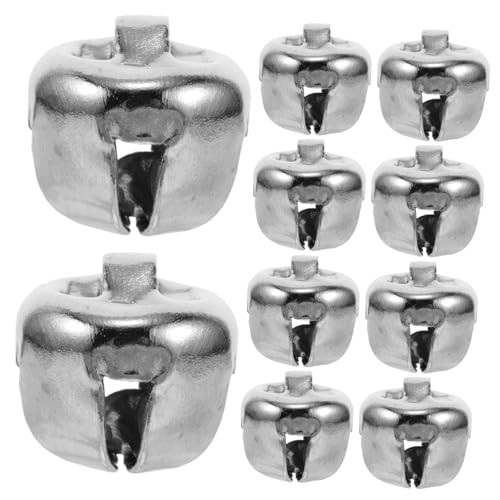 Angoily 24pcs Silver Jingle Bells for Jewelry Making Festive Craft Projects and Pet Collars Durable Christmas Bells for Wreaths and Ornaments