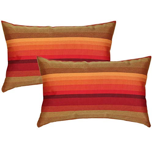 PILLOW DÉCOR Sunbrella Outdoor Pillow, Astoria Sunset, 12