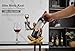 Gold Thinker Statue Wine Rack, Single Bottle Holder with Spot for Bottle Opener, Art Artistic Wine Storage for Countertops,Cabinets (Gold)