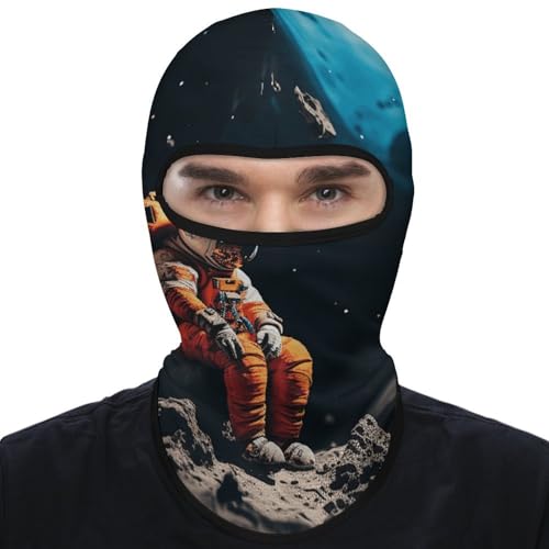 Balaclava Face Mask for Men Women Astronaut Crashed on The Moon Full Mask for Outdoor Sport Cycling Fishing Cap miniatura 1