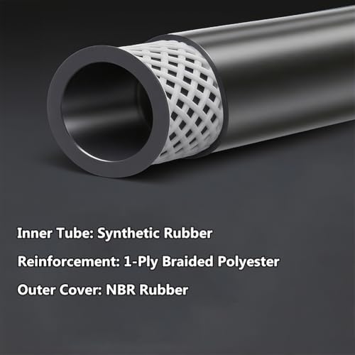 Image of 3 /8 Transmission Oil Cooler Hose J1532 Fuel Line Hose 300PSI Push Lock with Clamps 10FT