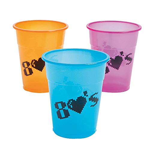 I love the 80’s Plastic Disposable Party Cups (25 cups) 1980's Party Supplies