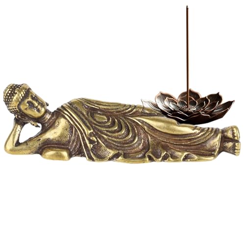 Generisch Statua di Buddha sdraiata - Calma calma - Scultura di buddha, sala di meditazione, ornamento spirituale | Zen Garden Accent Figura per casa, tempio, altare, estetica buddista e collezionista