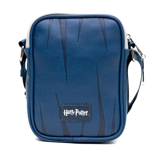 The Wizarding World of Harry Potter Vegan Leather Crossbody Bag with Adjustable Straps, Hogwarts Ravenclaw Quidditch Uniform Blue3