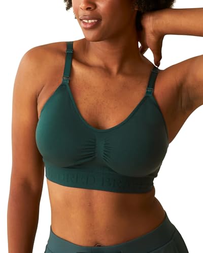 Image of Kindred Bravely Sublime Simply Nursing Bras for Breastfeeding, Adjustable, Seamless & Wireless Maternity Bra (Evergreen, Large)