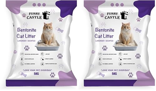 Image of Cat Litter Lavender | Advanced Clumping Scented and Sand | Perfect for Cats (Pack of 2, 5Kg)