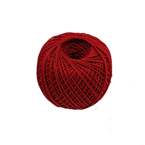 Image of Prapti Handicrafts 3ply Cotton Crochet and Knitting Thread Yarn for Craft Project (Maroon)