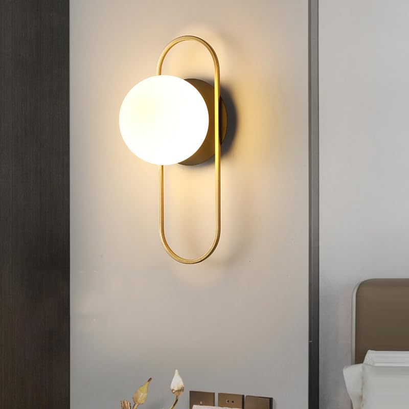 Light Art Studio Stellar Stone Glass Wall Lamp Wall Lamps Creative Planet Wall Lamp Modern Minimalist Copper Wall Light Wall Mount Lighting Fixture Lamps,