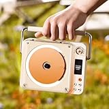 Tragbarer CD-Player mit Bluetooth, Retro-DVD-Player mit Griff und Fernbedienung, inklusive 3,5-mm-Kopfhöreranschluss, ideal für Heimdekor-Geschenke