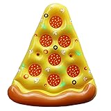 【Potente capacidad de carga】Nuestros flotadores inflables para pizza utilizan un diseño ergonómico, brindan un soporte poderoso y una buena comodidad, le permiten acostarse en el agua cómodamente, disfrutar de la piscina y el sol