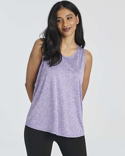 Real Essentials 5 Pack: Women's Racerback Workout Tank Top Mesh Back Dry-Fit Sleeveless Running Gym (Available in Plus Size) - Image 3