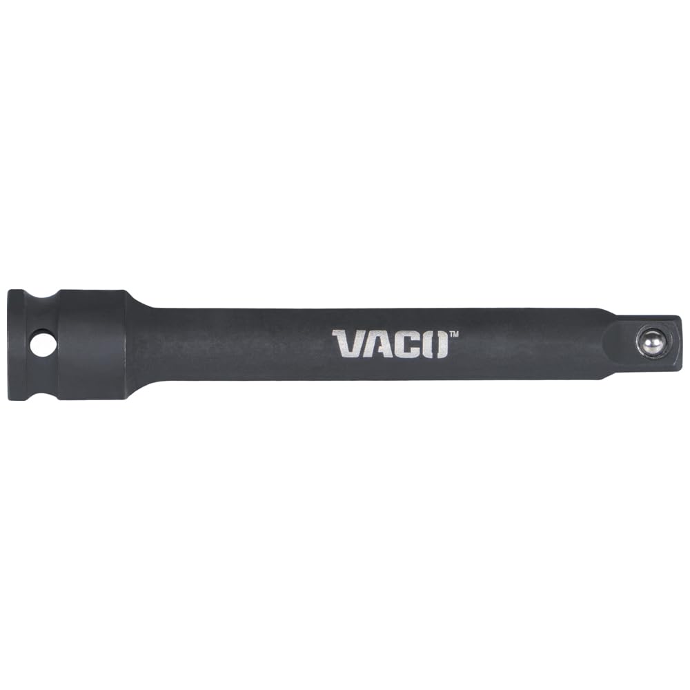 VACO VAC4102 10-częściowy zestaw nasadek udarowych 2 w 1, z etui, adapterami, grzechotką, 6 gniazd, 12 SAE i rozmiary metryczne do napędu 1/4 cala