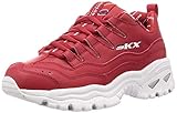 Gedämpfte Komfort-Innensohle Skechers Damen Energy-Retro Vision Geschlossene Sandalen, Rot Rot Leder Marineblau Weiß Besatz Rot, 39 EU