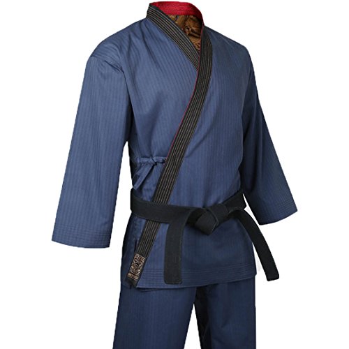 Mooto Taekwondo Grand Master Geum Gang Navy Bk-Neck Uniform Tkd Martial Arts Dobok (150 (Height : 140~150Cm)(4.59~4.92Ft)) #TOP4