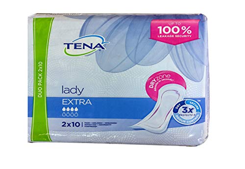 Tena serviettes absorbantes Lady Extra, 3u00a0x 20u00a0pièces (60u00a0serviettes)