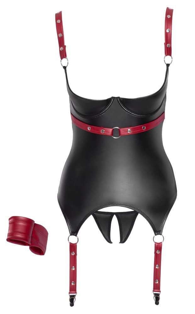 Cottelli Collection Cottelli Bondage Set with Suspenders - Black - S