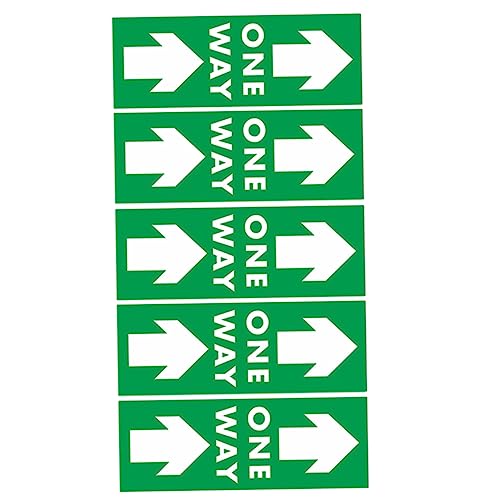 AUTSUPPL Waterproof Floor Sticker 5 Pcs Direction Arrow Decals Warm Reminder Sign for Office Warehouse