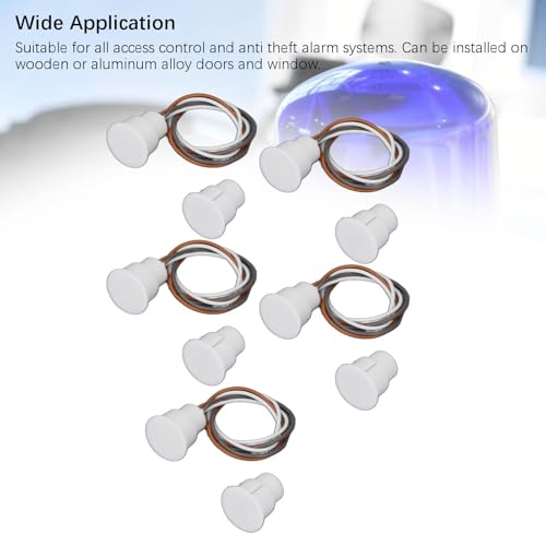 Interruptor de Palheta Magnético Retardador de Chama ABS 5 Conjuntos para de Alarme de Janela de Por