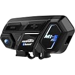 Fodsports M1-S Pro Motorcycle Bluetooth Headsets, 8 People Motorbike Communication System, Bluetooth Intercom Up to 2000M, Universal Wireless Interphone with Noise Cancellation, Handsfree, Waterproof