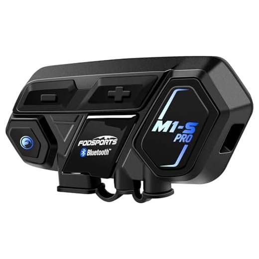 Motorcycle Bluetooth Intercom, Fodsports M1S Pro 2000m 8 Riders Group Motorbike Helmet Communication System Headset Universal Wireless Interphone (Waterproof/Handsfree/Stereo Music/GPS/2 Mic)