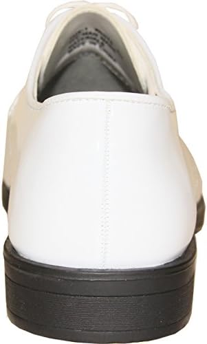 VANGELO Men's Tuxedo Shoes TUX-1 Wrinkle Free Dress Shoes Formal Oxford White Patent 13M | Image 2