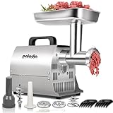 Paladin Equipment #8 Electric Meat Grinder Machine, 0.4HP, 2000W Max Copper Motor, 260lbs/H Stainless Steel Meat Grinder with Sausage Sufffer for...