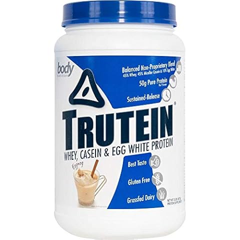 Body Nutrition Protein Powder - Trutein Eggnog 2lb Whey, Casein & Egg White - Natural Low Carb Keto Friendly Drink - Zero Sugar - Lean Muscle Builder, Weight Loss, Workout, Recovery Cover