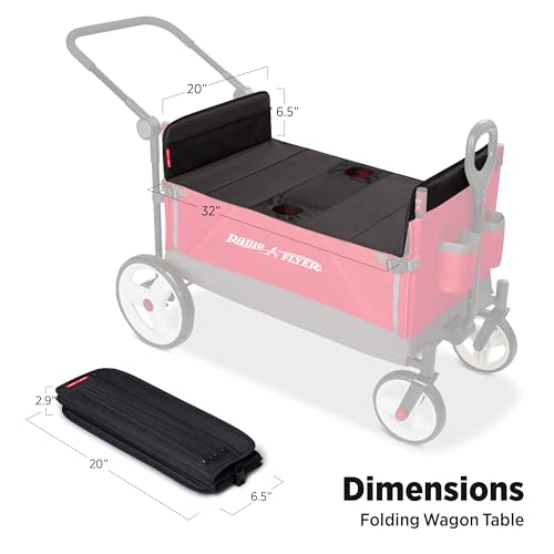 Image of Radio Flyer Folding Table for Wagons, Collapsible Wagon Cart Table, Utility Wagon Table, Camping Table