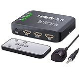 hdmi switch 4k 60hz hdr arc 【4K @ 60Hz (YUV 4: 4: 4) y HDR】--- compatible con 4K @ 60Hz (YUV 4: 4: 4) y HDR, compatible con 2160p @ 60Hz / 30Hz,1080p @ 60 / 50Hz, 1080i, 720p, 576i, 480p, 480i. Imágenes en tiempo real altamente dinámicas (Si desea experimentar los efectos 4K @ 60Hz (YUV 4: 4: 4) y HDR, use los cables HDMI 2.0 para conectar todos sus dispositivos.)