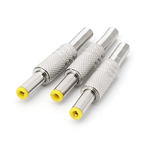 Conector macho 5.5x2.5mm metálico 5 piezas miniatura 6
