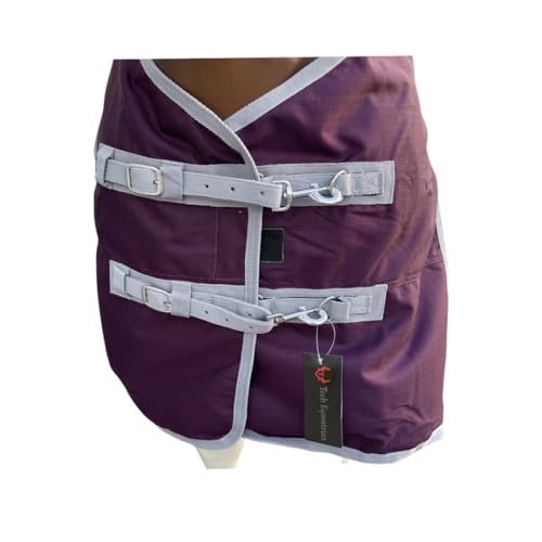 Image of 1200 Denier Horse RAIN Sheet | Horse RAINSHEET (Waterproof & Breathable) (Plum-Grey, 76)
