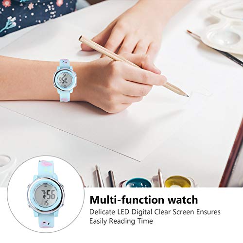 ULTECHNOVO Kids Led Digital Watch 3D Cartoon ImpermeÃ¡vel RelÃ³gios de Pulso ElÃ©tricos RelÃ³gio Esp