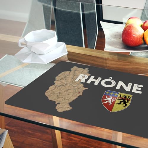 Sets de table en liège grand format napperons souples noirs anti-tache Lyon - 6