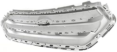 OE Style Front Upper Hood Grille Grill Chrome/Silver Compatible with 2017-2019 Ford Escape