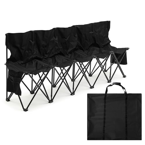 Kigley 5-Seat Folding Soccer Bench