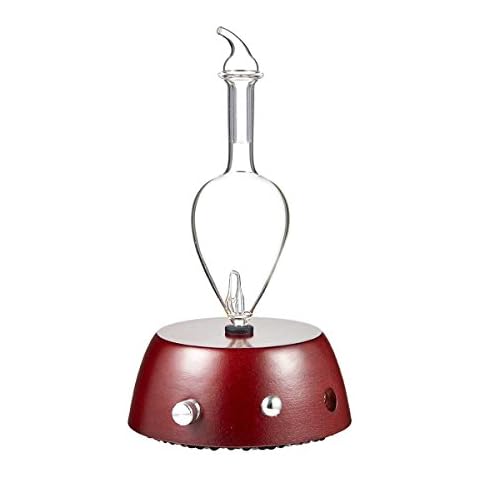 Elegance Nebulizing Essential Oil Diffuser for Aromatherapy by Organic Aromas Dark-Colored Wood Base and Glass Top Cover