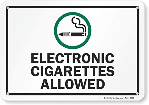 Panneau electronic cigarettes allowed format compact en plastique rigide