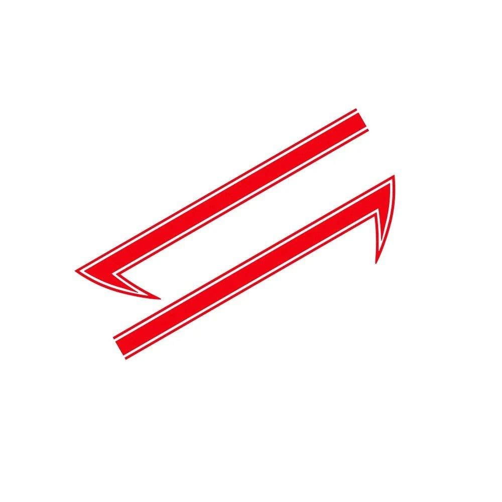 2PCS Car Bumper Stickers Vinyl Decals Auto Tuning Accessories(Glossy Red)