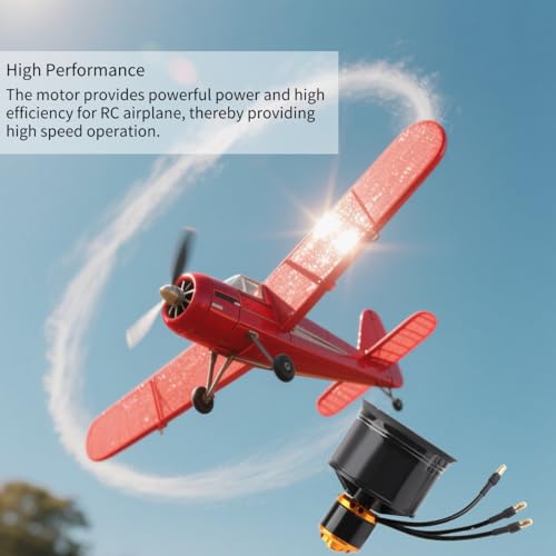 12-Blades-Lüfter für RC-Flugzeug, 5000 KV-freier Motor, Aluminiumlegierungsbau, Schwarz, Geeignet für Enthusiasten Geeignet (CW) (CCW)