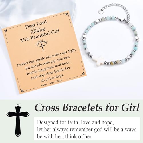 Christian Gifts for Women Cross Bracelets for Teen Girls Religious Prayer Jewelry for Her2