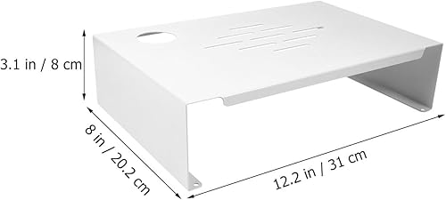 Miniatura 2 de NOLITOY Ergonomic Laptop Stand Riser with Storage for Desk Monitor Riser to Posture and Reduce Neck Compact White Printer Desk Bracket for Home