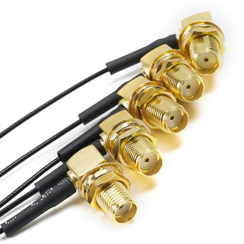 5PCS Cable coaxial IPX U.FL a SMA hembra, 15 cm miniatura 6
