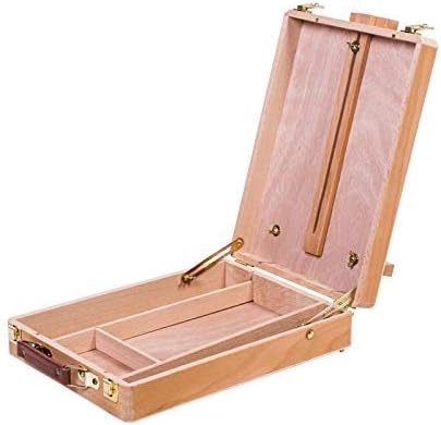 Oil Painting Box Portable Oil Paint with A Toolbox Compatible with Convenient Storage Suitable Compatible with Outings Using Beech Wood 36X27X11.5 (76) cm Easel